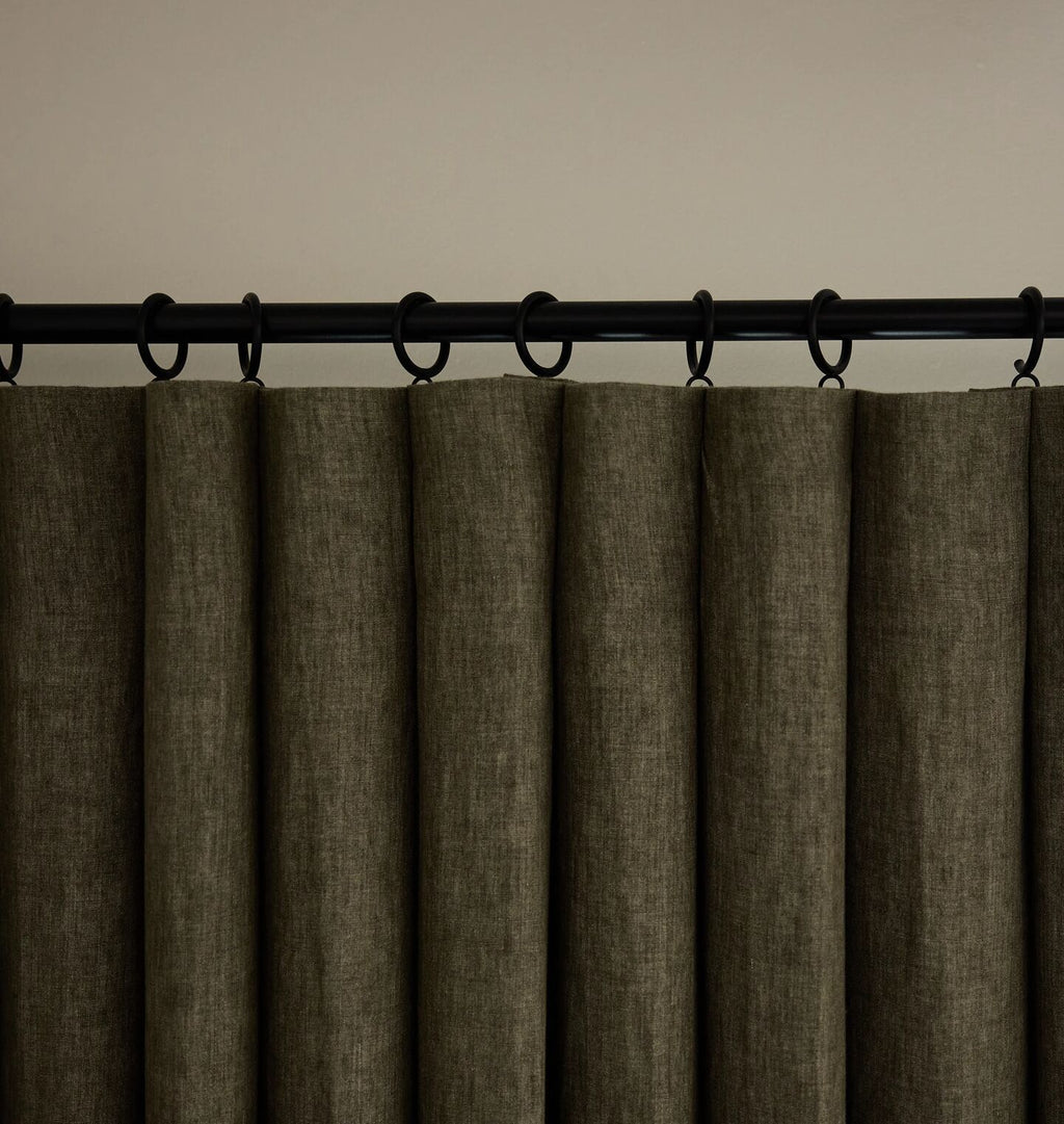 Black Curved Curtain Rod 78"-150"