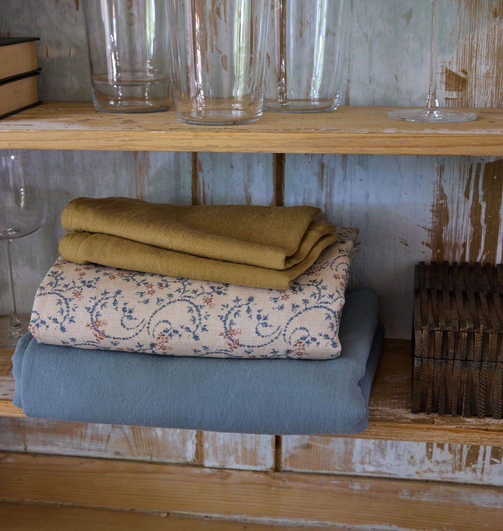 Verena Tablecloth Folded on Shelf