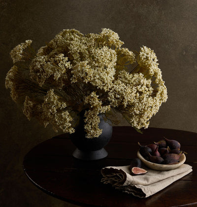 Faux Queen Anne's Lace Bundle in Small Barro Vase