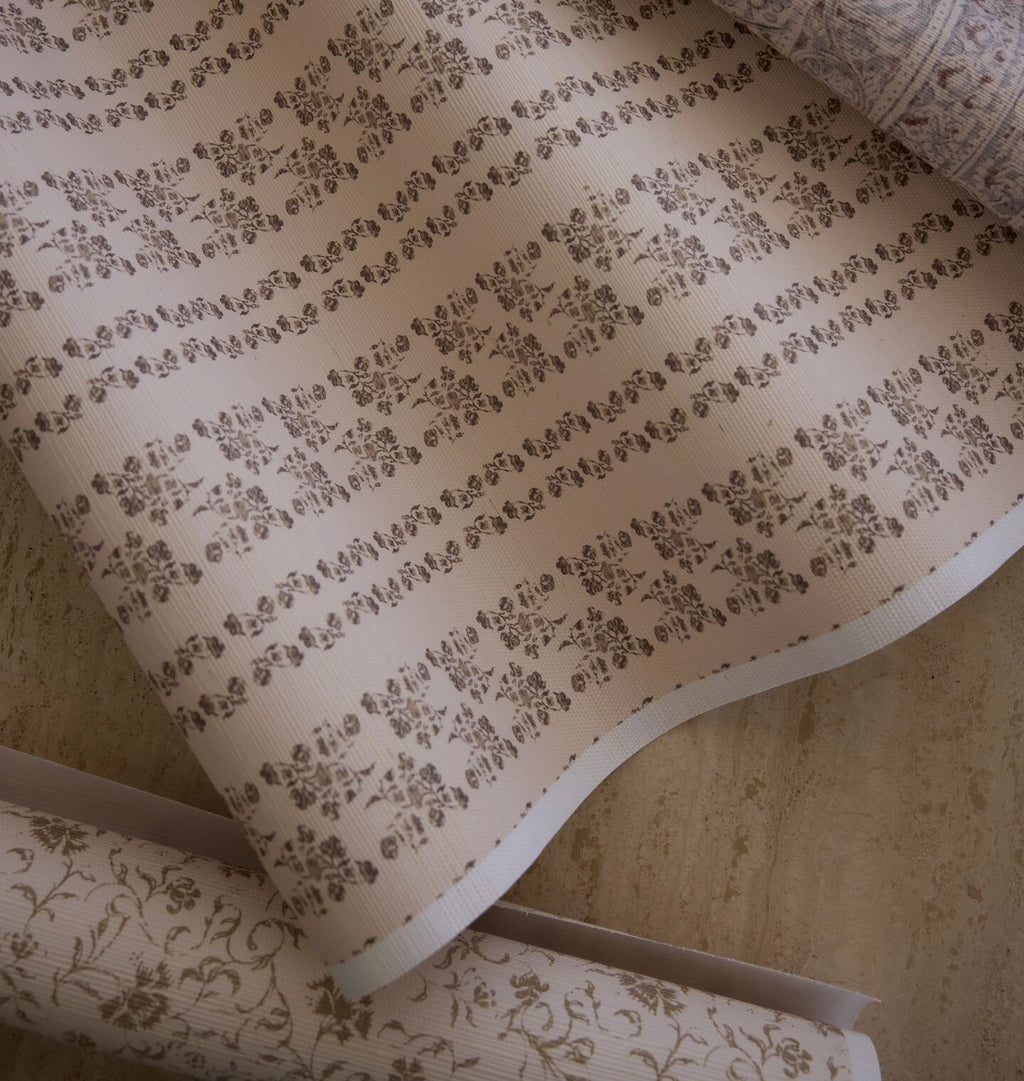 Marisol Stripe Grasscloth Wallpaper