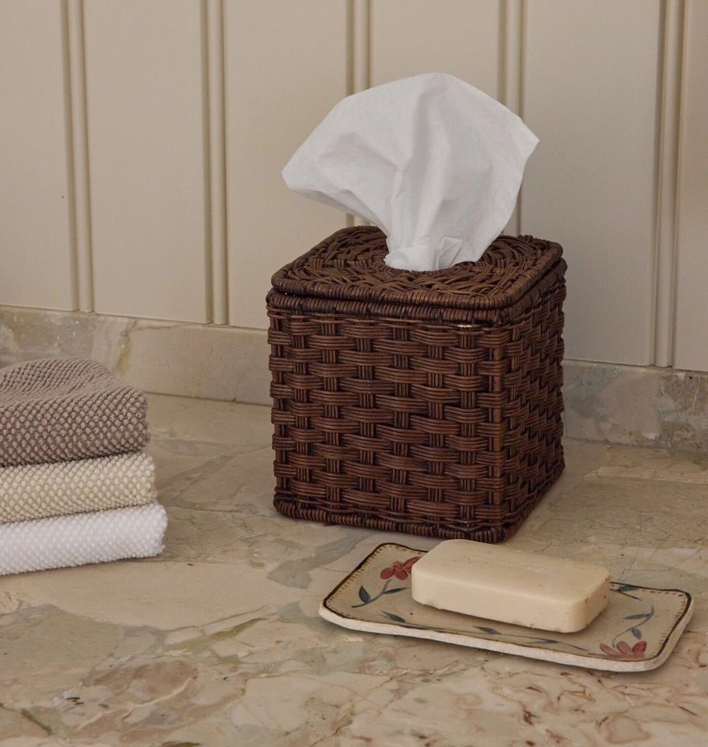 June Tissue Box Toasted Wicker