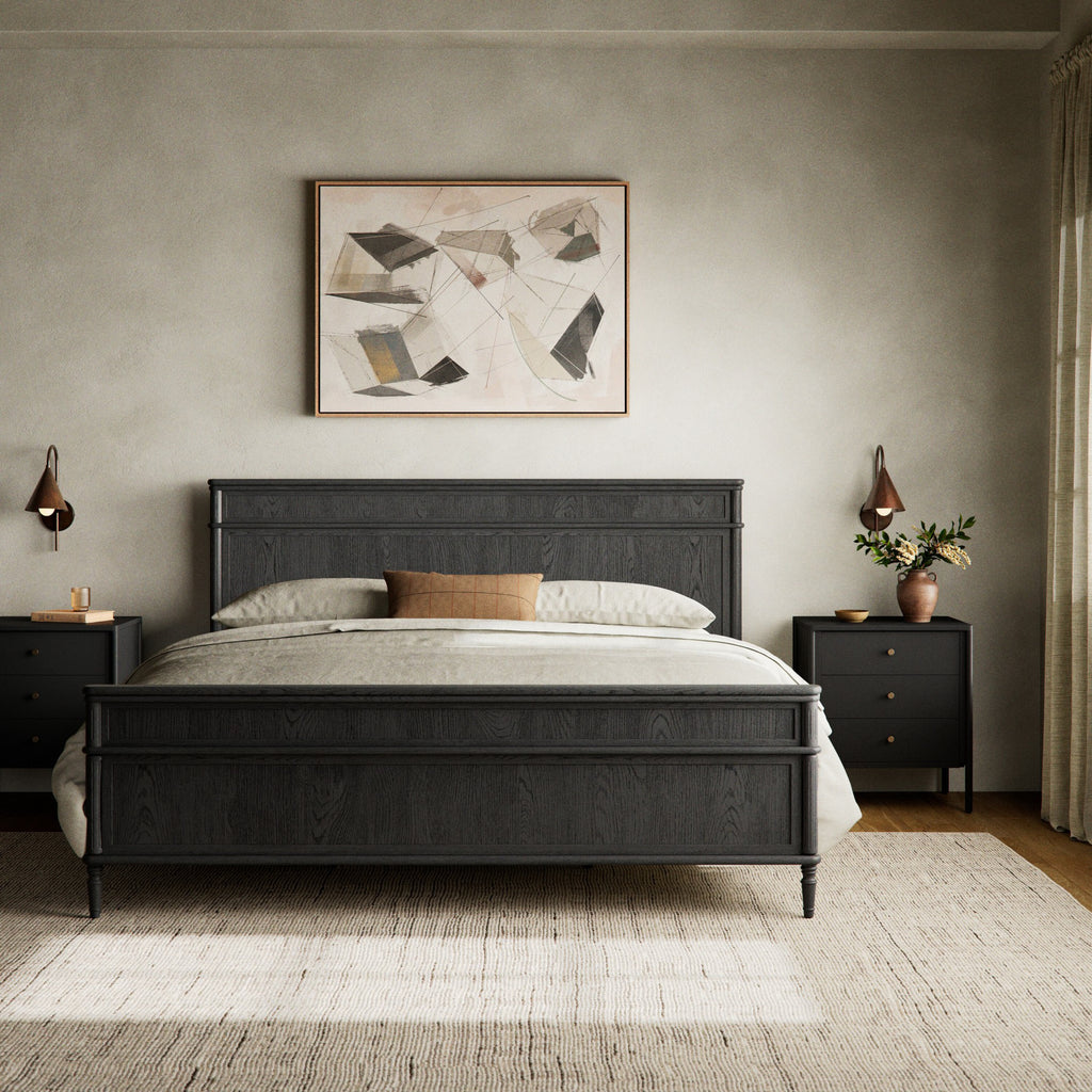 Harold Bed Distressed Black