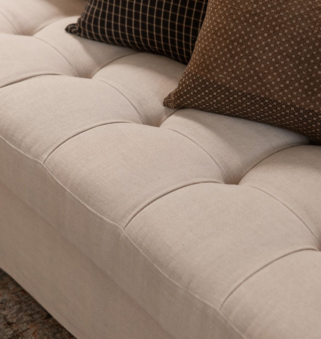Keena Slipcover Sofa 108" Broadway Dune