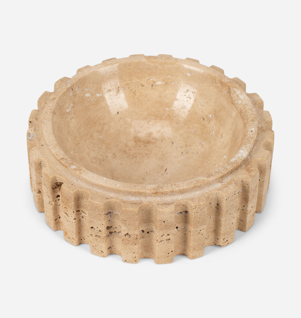 Athens Catch Travertine Round
