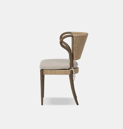Amira Armless Natural Rush Dining Chair Broadway Dune
