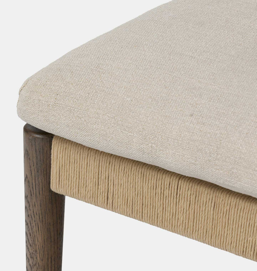 Amira Armless Natural Rush Dining Chair Broadway Dune