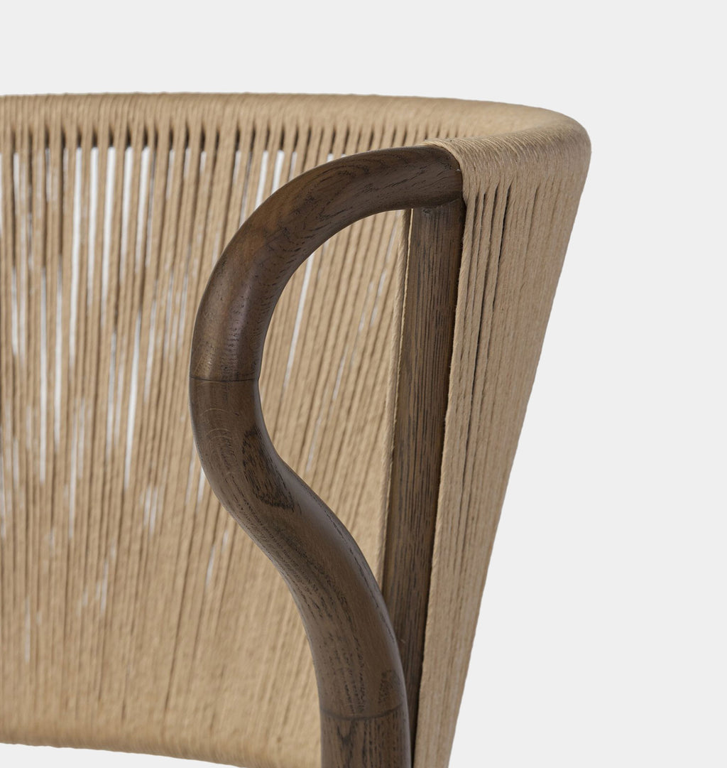 Amira Armless Natural Rush Dining Chair