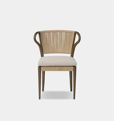 Amira Armless Natural Rush Dining Chair Broadway Dune