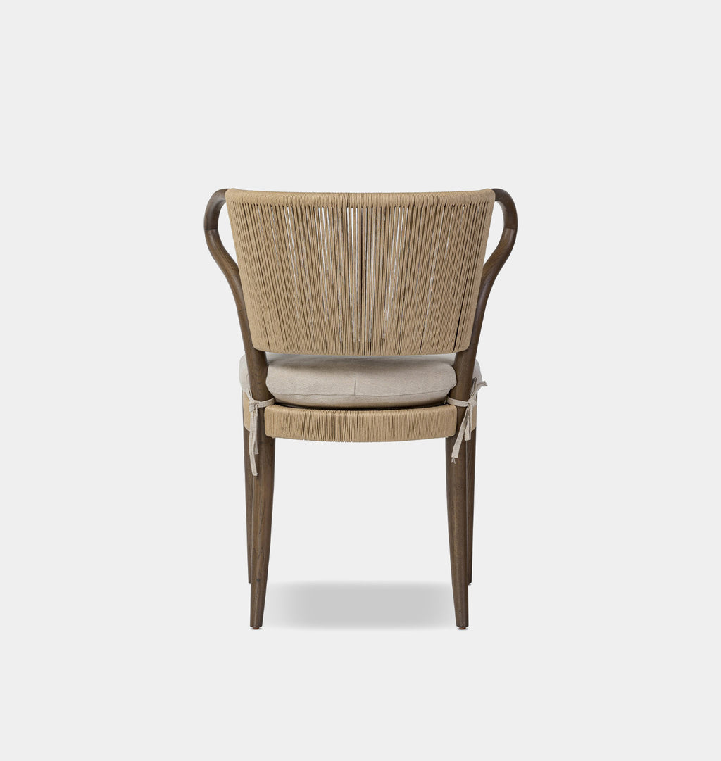 Amira Armless Natural Rush Dining Chair Broadway Dune