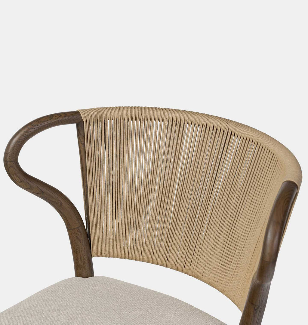 Amira Armless Natural Rush Dining Chair Broadway Dune