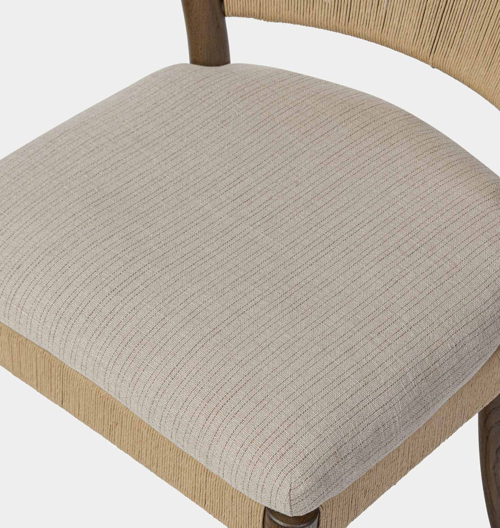 Amira Armless Natural Rush Dining Chair Laine Natural
