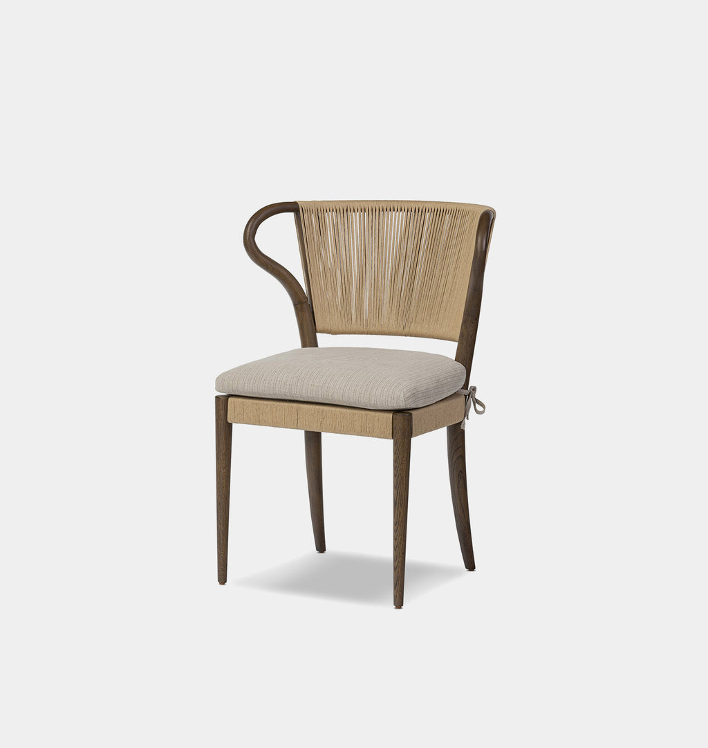 Amira Armless Natural Rush Dining Chair Laine Natural