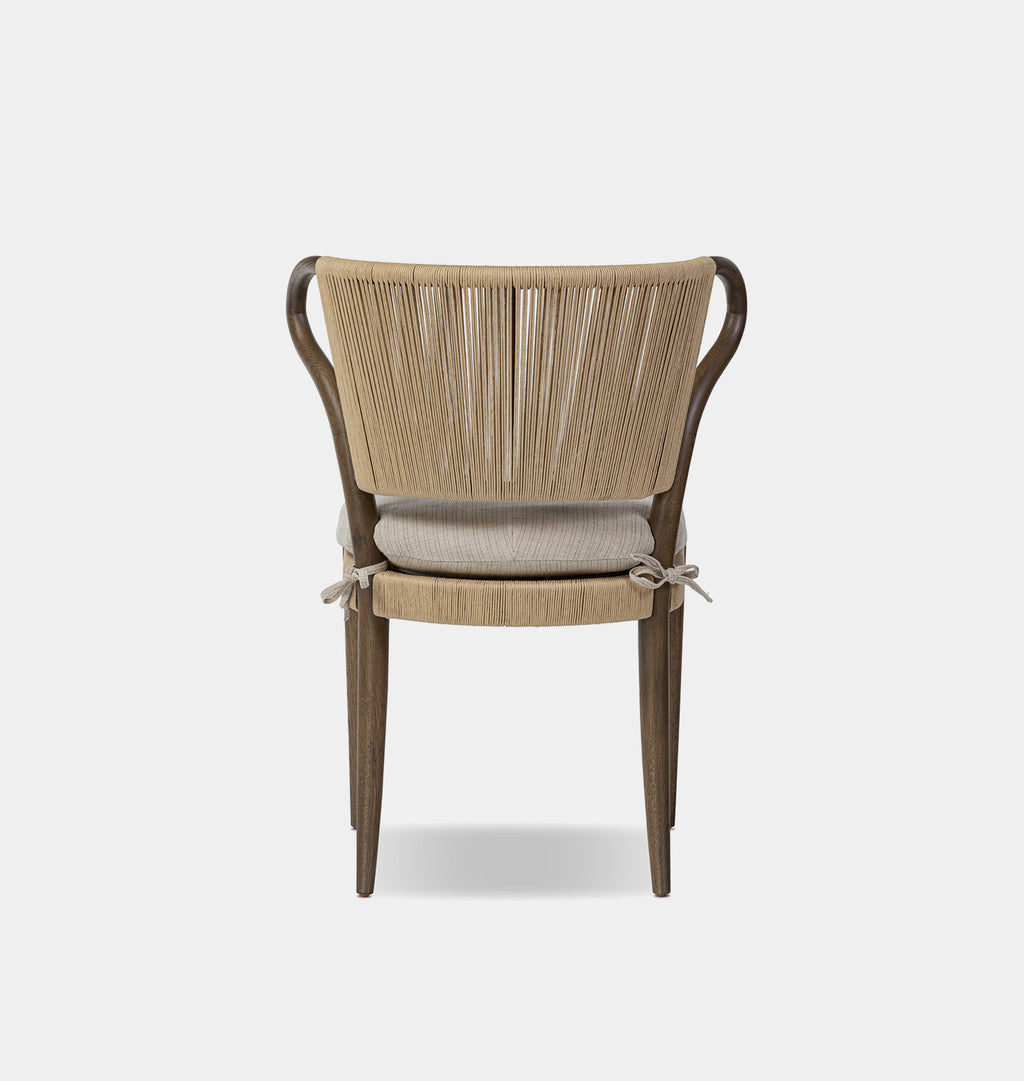 Amira Armless Natural Rush Dining Chair Laine Natural