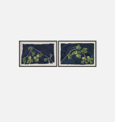 Apricot Diptych II by Brittney Schulz Black Pine