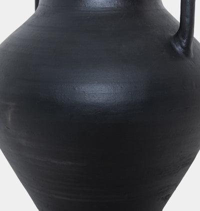 Atrani Aged Terracotta Vessel Aged Black Terracotta