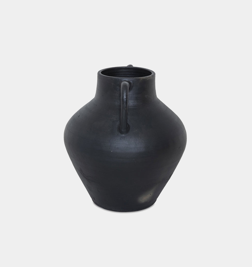 Atrani Aged Terracotta Vessel Aged Black Terracotta