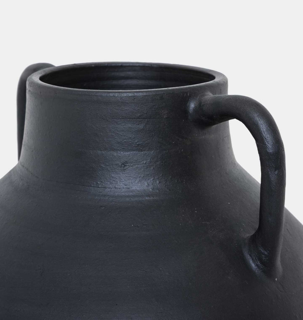 Atrani Aged Terracotta Vessel Aged Black Terracotta