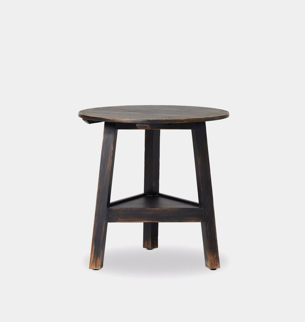 Auden Side Table Distressed Black