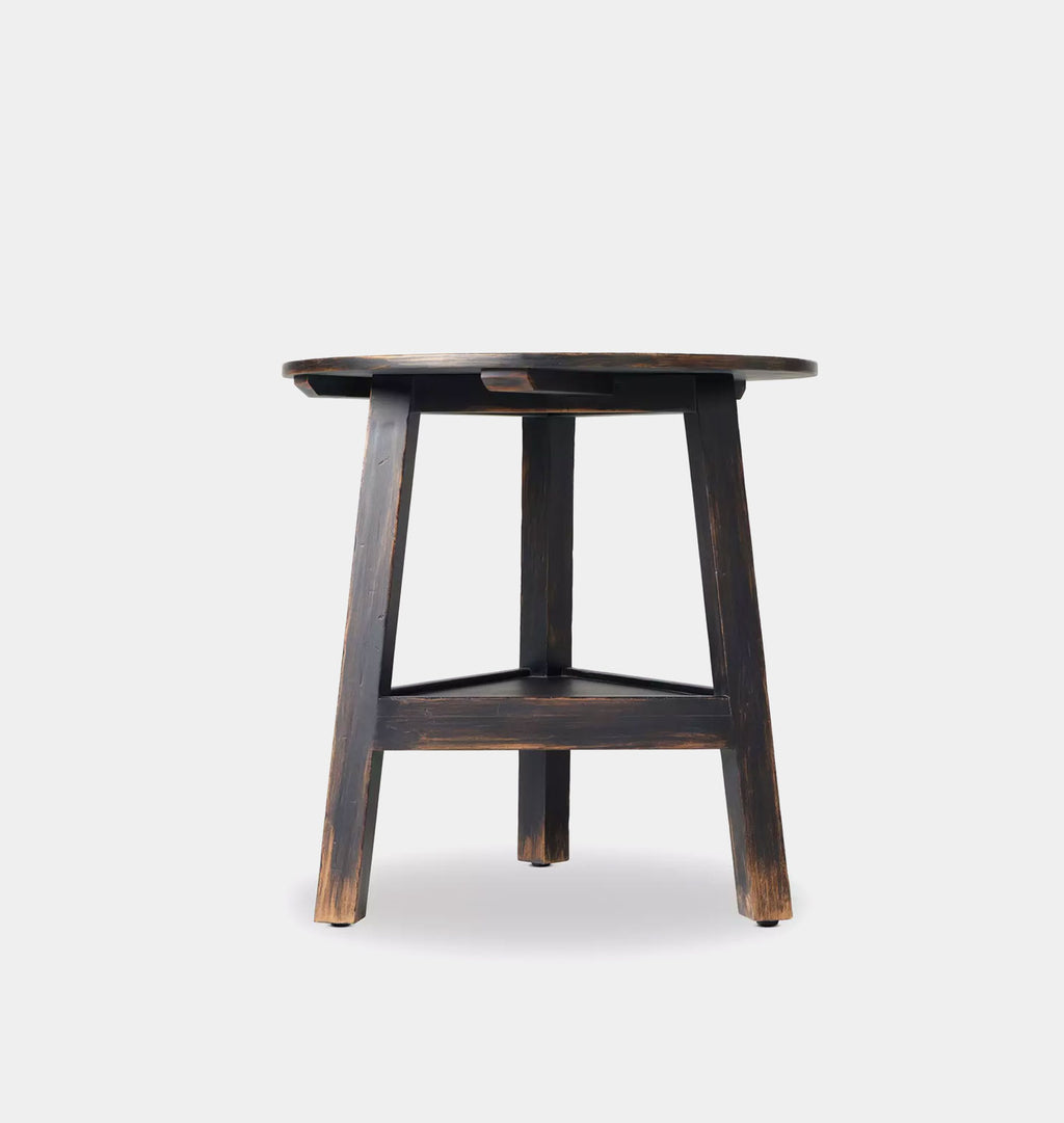 Auden Side Table Distressed Black
