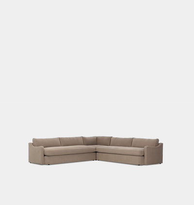 Aurelia 3 Piece Sectional Sofa 124" Broadway Canvas