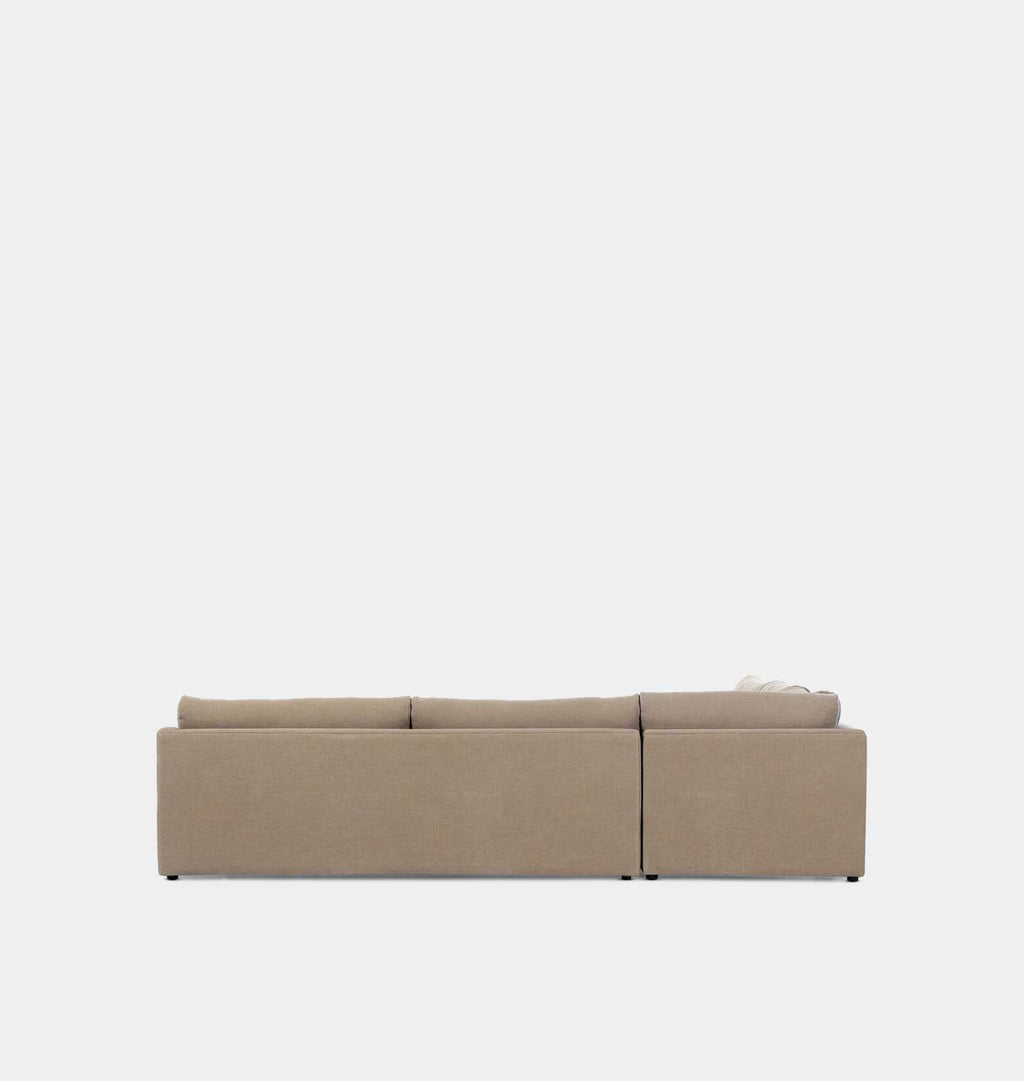 Aurelia 3 Piece Sectional Sofa 124" Broadway Canvas