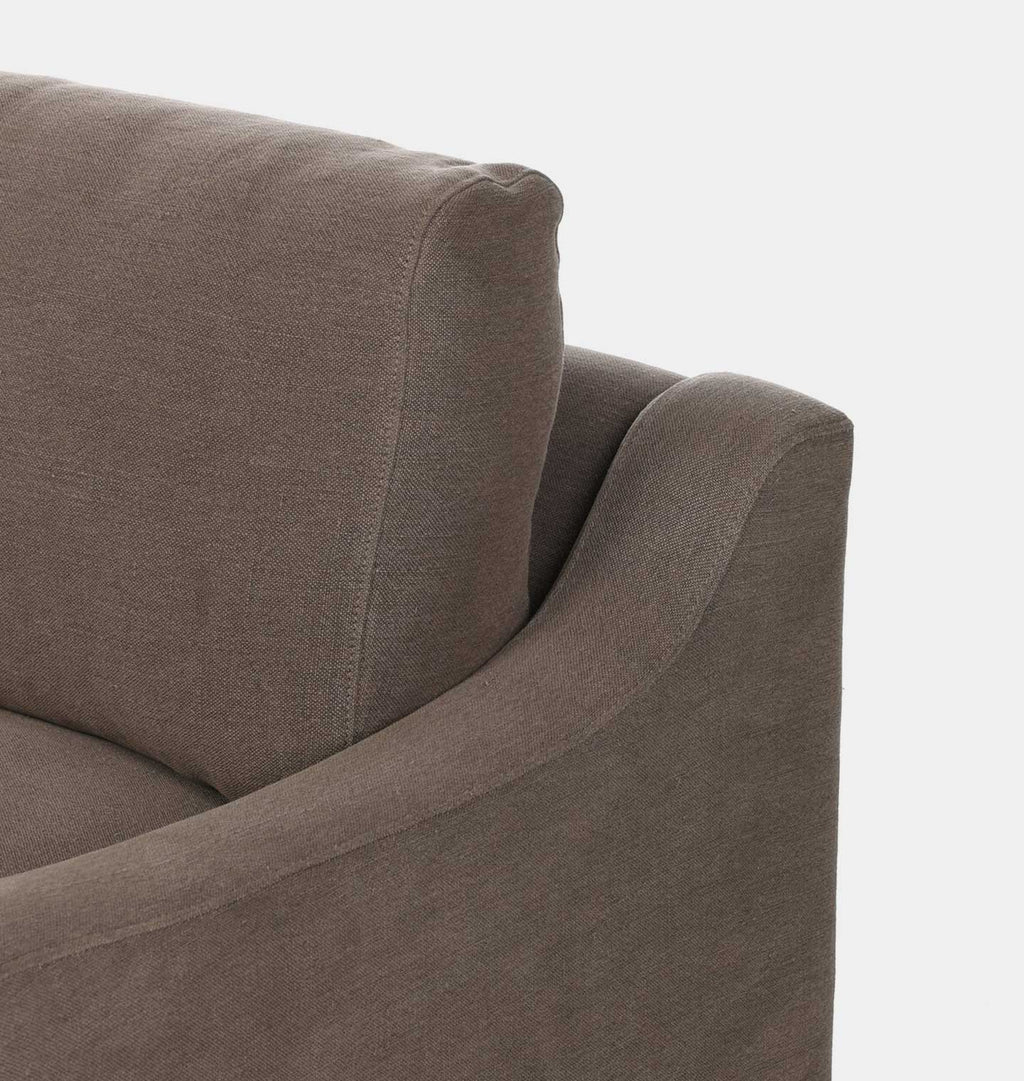 Aurelia 3 Piece Sectional Sofa 124" Broadway Coffee