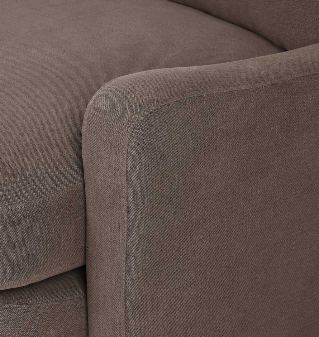 Aurelia 3 Piece Sectional Sofa 124" Broadway Coffee