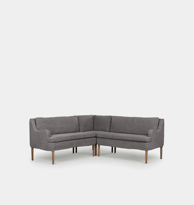 Aurelia Corner Dining Banquette 76" Broadway Denim