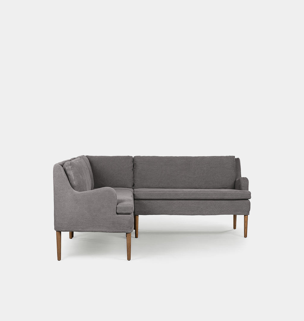 Aurelia Corner Dining Banquette 76" Broadway Denim