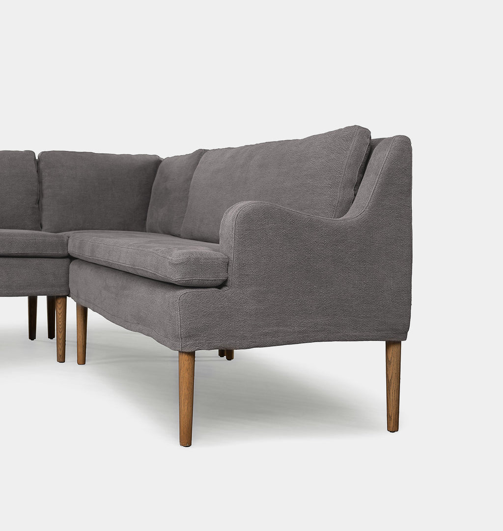 Aurelia Corner Dining Banquette 76" Broadway Denim