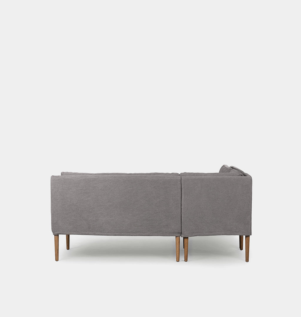 Aurelia Corner Dining Banquette 76" Broadway Denim