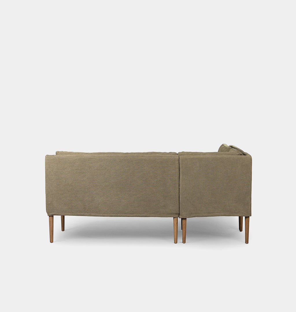 Aurelia Corner Dining Banquette 83" Broadway Olive