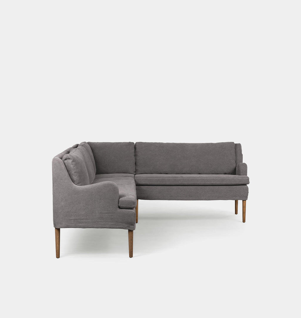 Aurelia L-Shape Dining Banquette Right Arm Facing Broadway Denim
