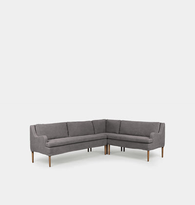 Aurelia L-Shape Dining Banquette Right Arm Facing Broadway Denim