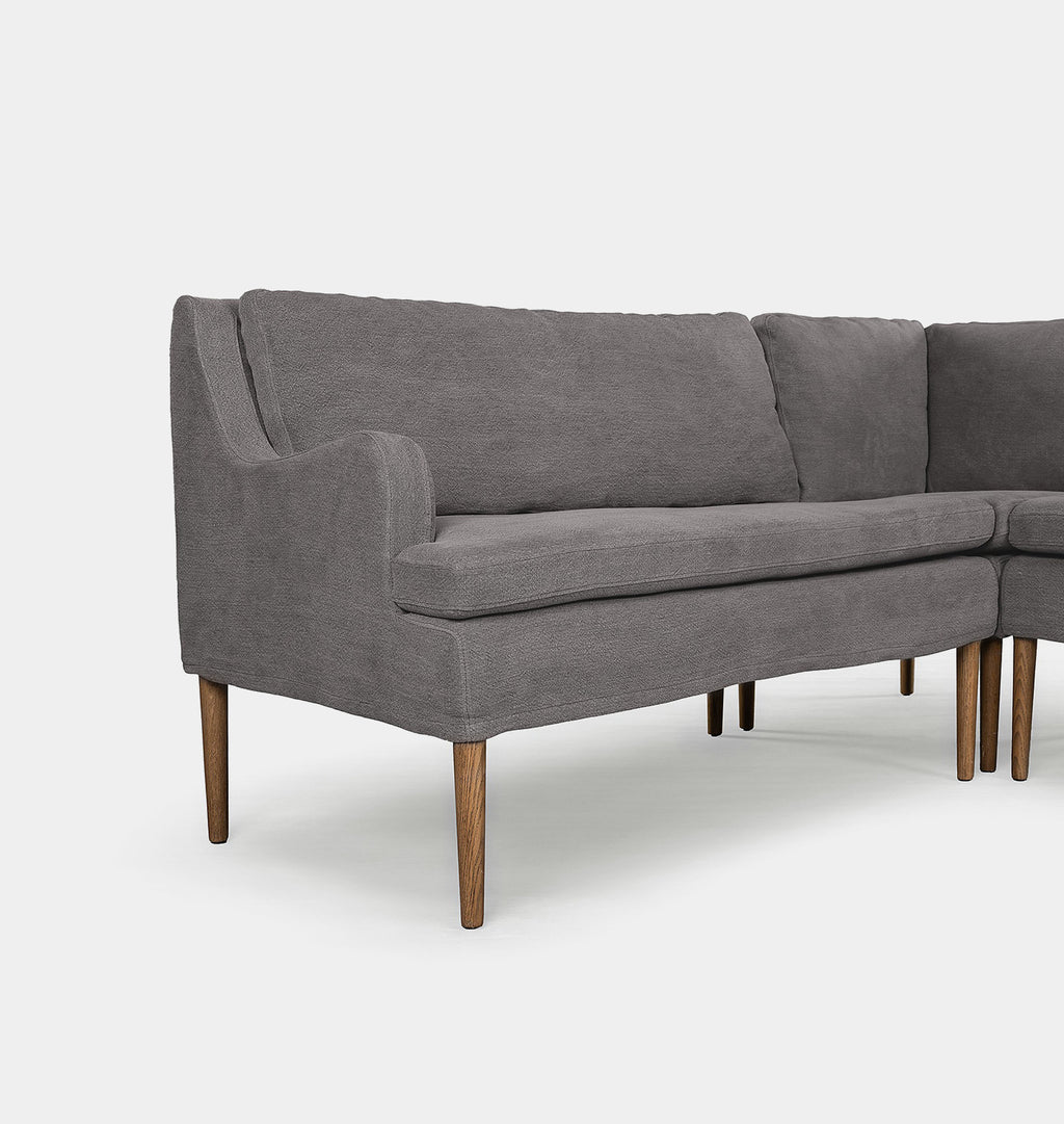 Aurelia L-Shape Dining Banquette Right Arm Facing Broadway Denim