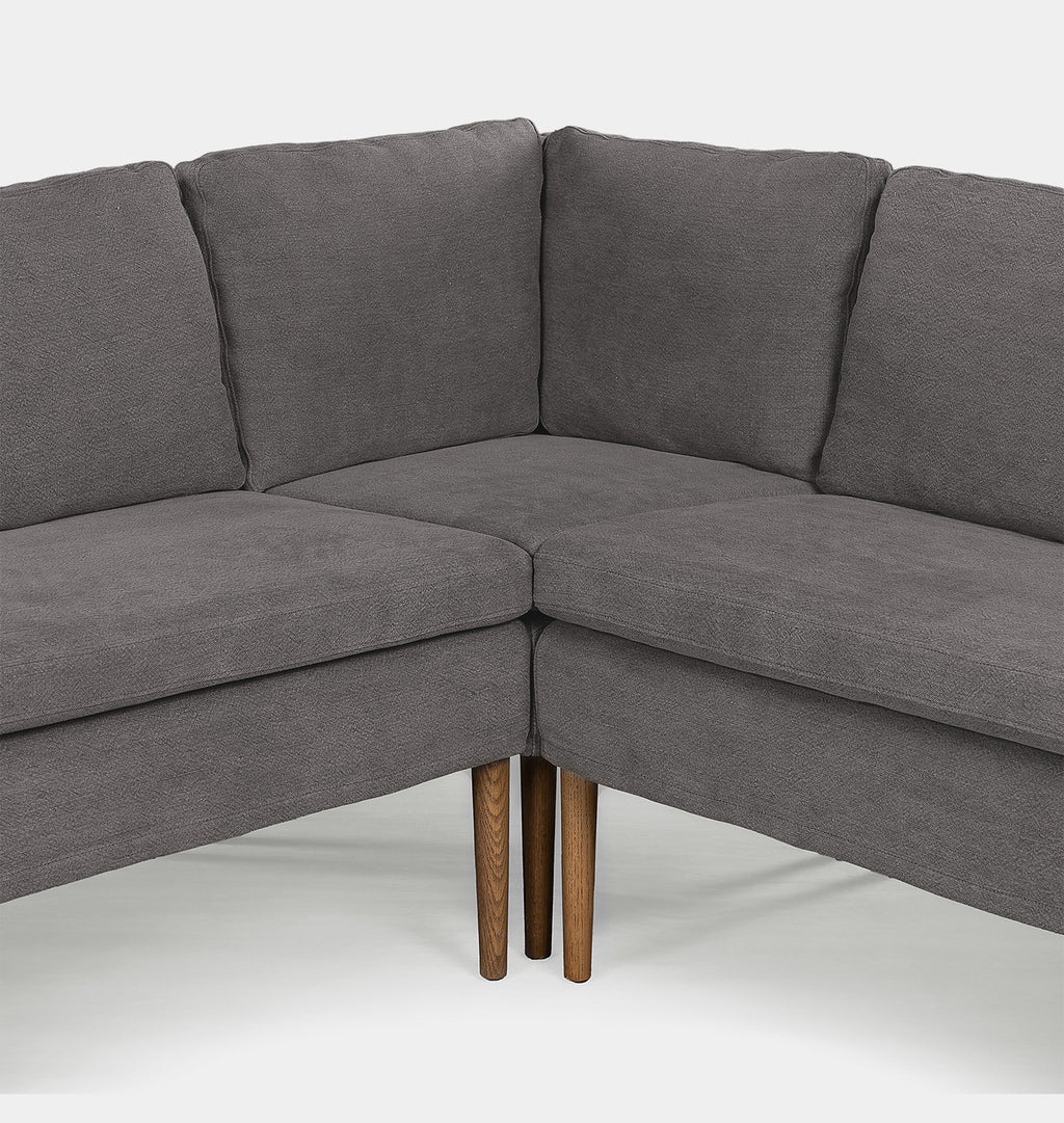 Aurelia L-Shape Dining Banquette Right Arm Facing Broadway Denim