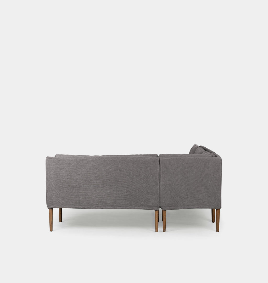 Aurelia L-Shape Dining Banquette Right Arm Facing Broadway Denim