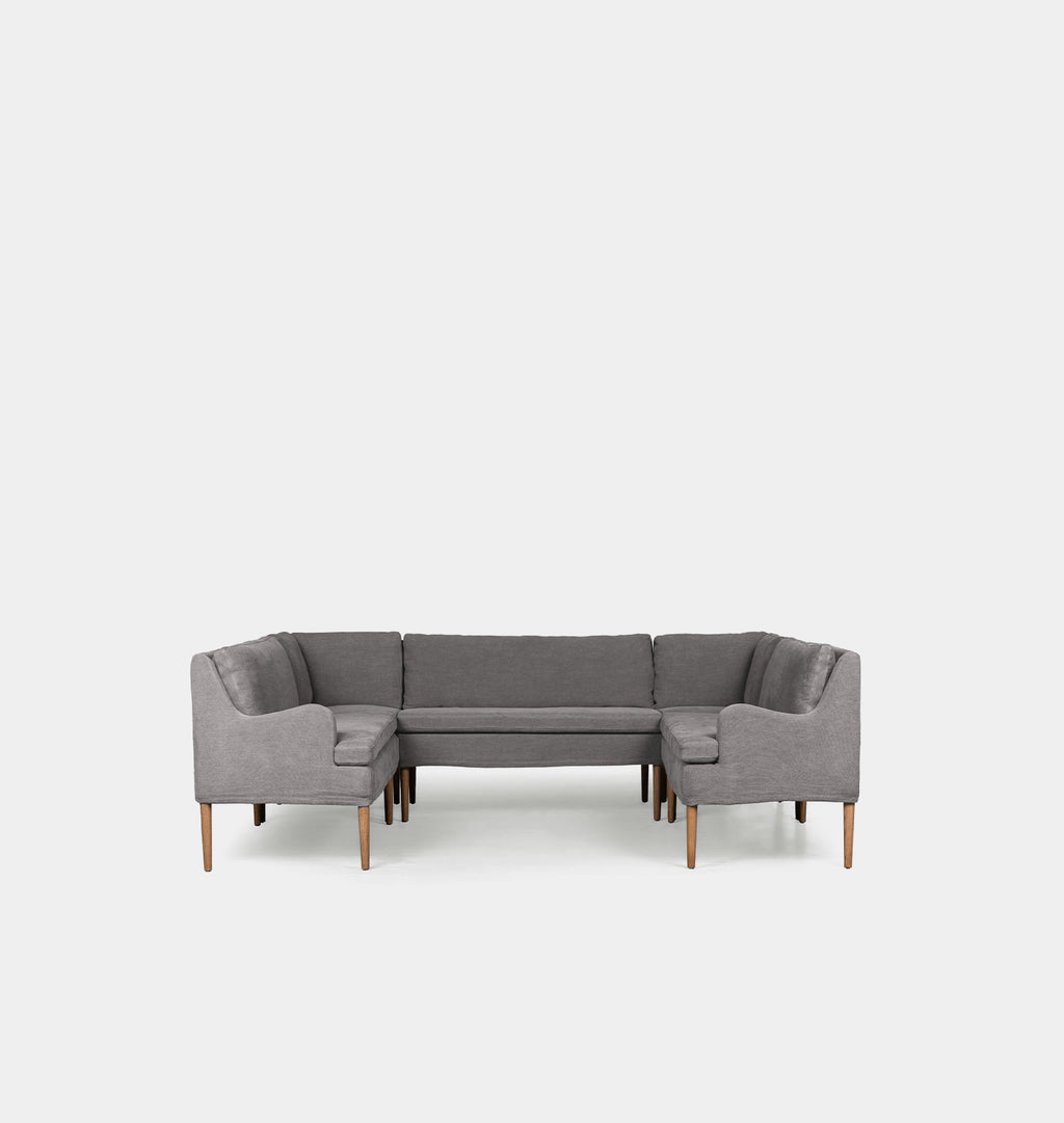 Aurelia U-Shape Dining Banquette 103" Broadway Denim