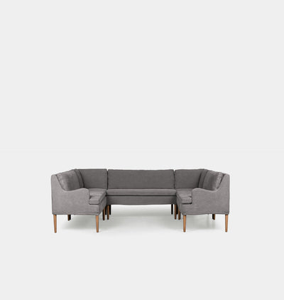Aurelia U-Shape Dining Banquette 103" Broadway Denim