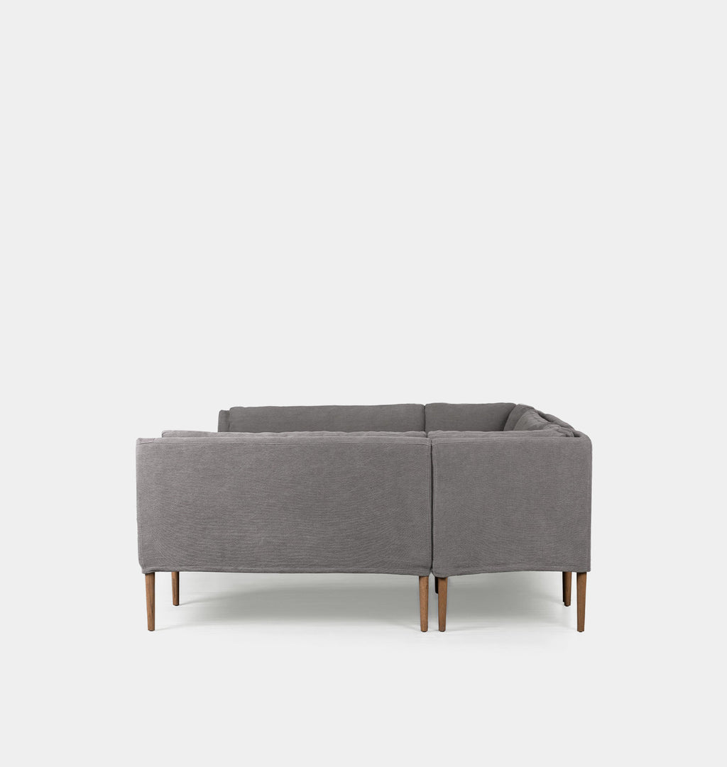 Aurelia U-Shape Dining Banquette 103" Broadway Denim