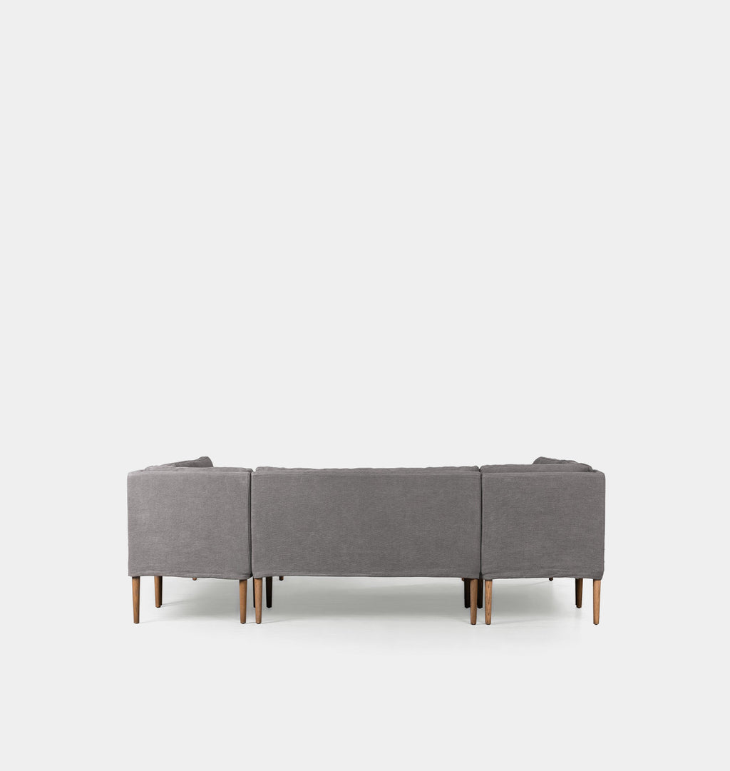 Aurelia U-Shape Dining Banquette 103" Broadway Denim