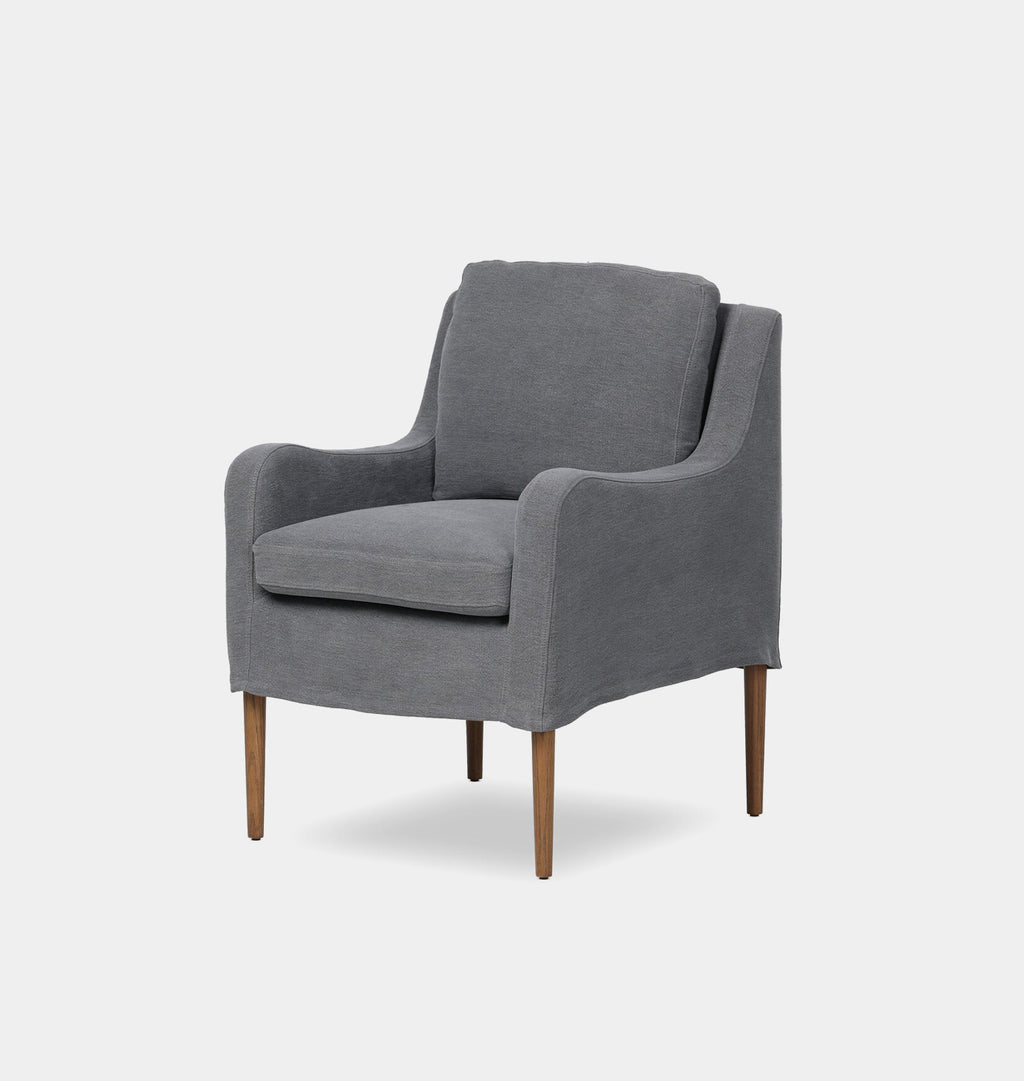 Aurelia Slipcovered Dining Chair Broadway  Denim