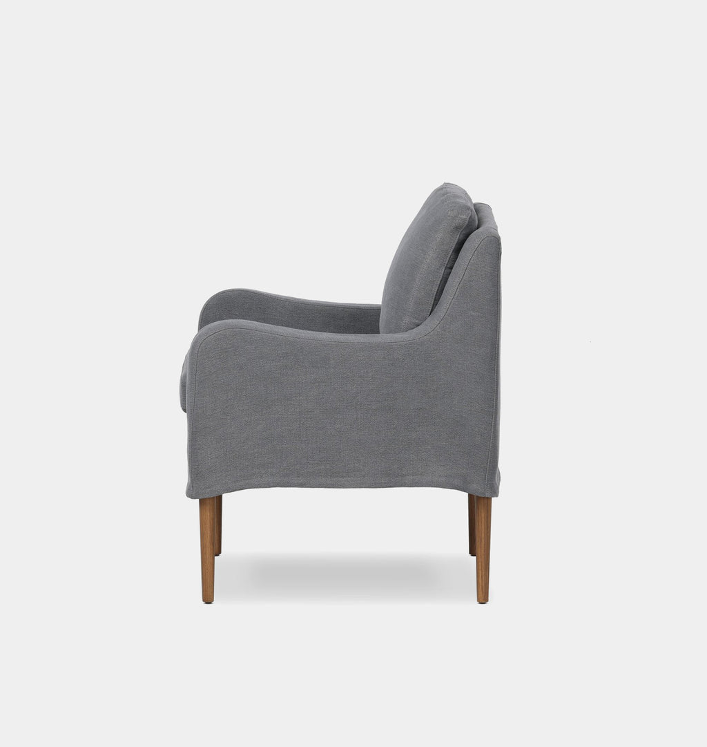 Aurelia Slipcovered Dining Chair Broadway  Denim