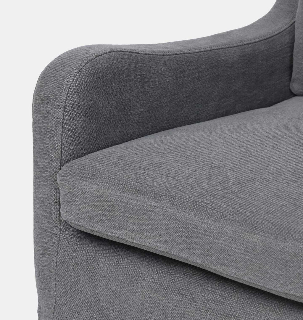 Aurelia Slipcovered Dining Chair Broadway  Denim