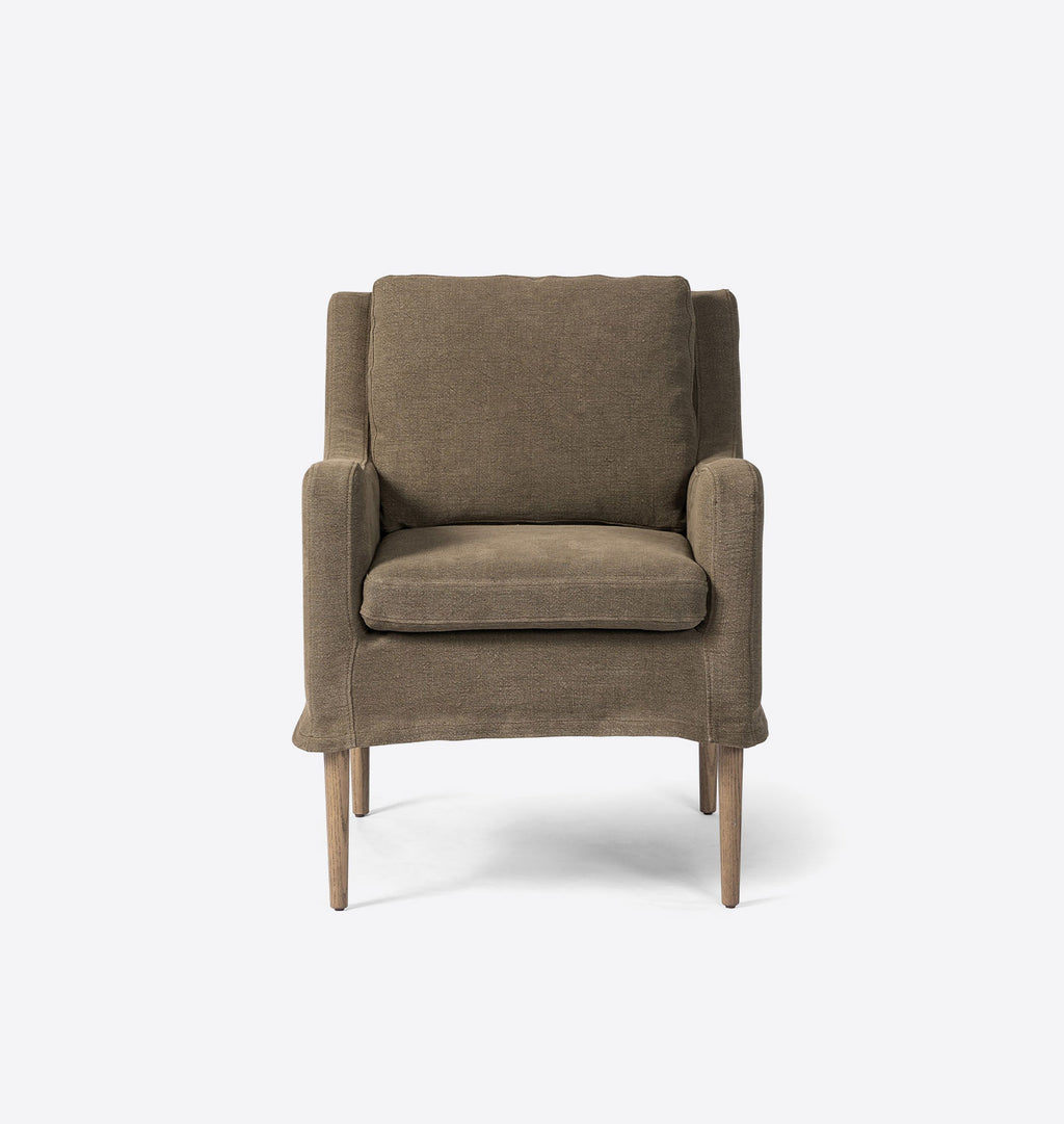 Aurelia Slipcovered Dining Chair Broadway Coffee