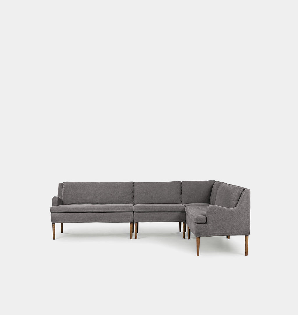 Aurelia Corner Dining Banquette 114" Broadway Denim