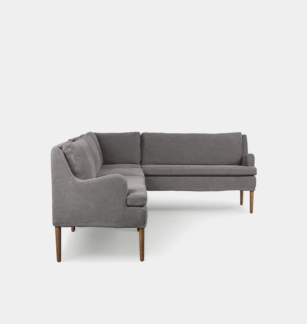 Aurelia Corner Dining Banquette 114" Broadway Denim