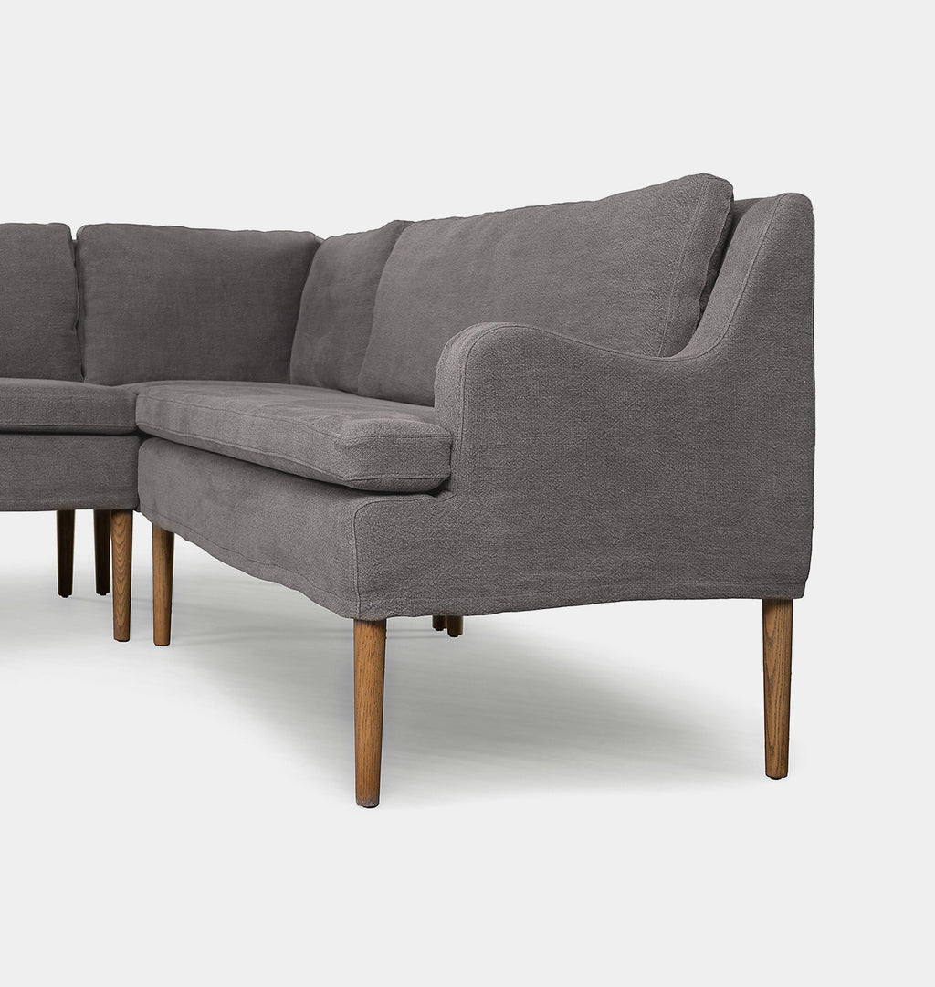 Aurelia Corner Dining Banquette 114" Broadway Denim