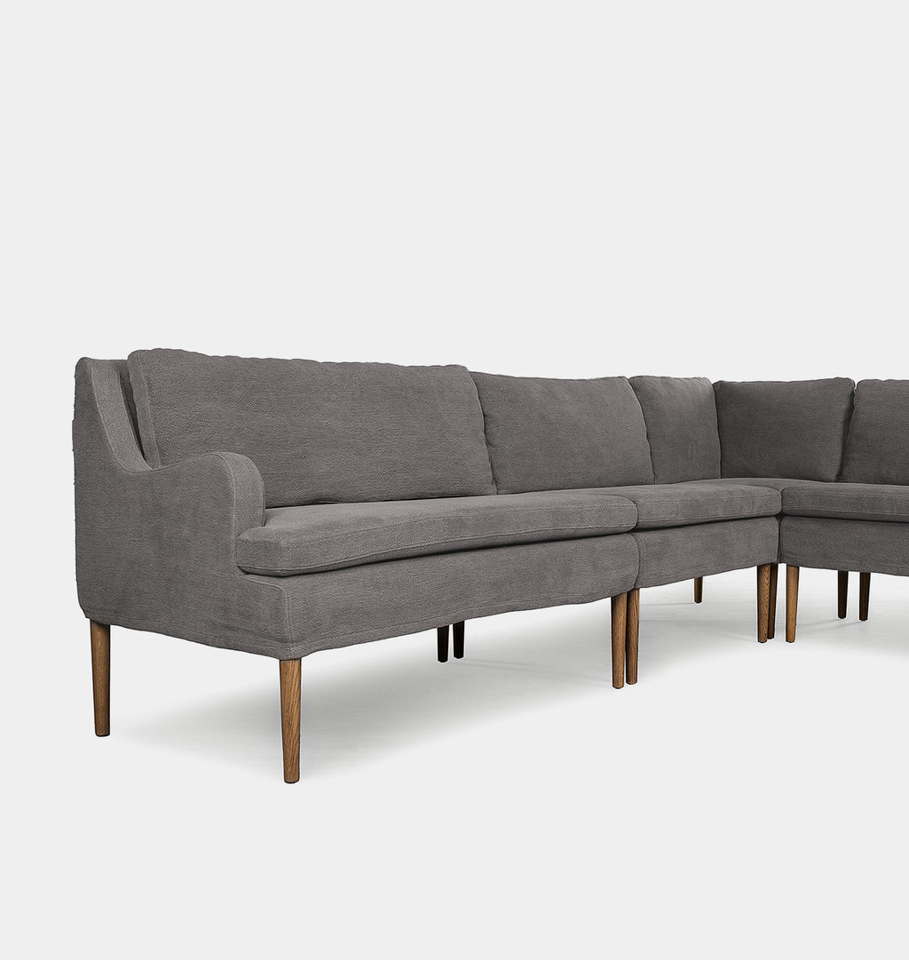 Aurelia Corner Dining Banquette 114" Broadway Denim