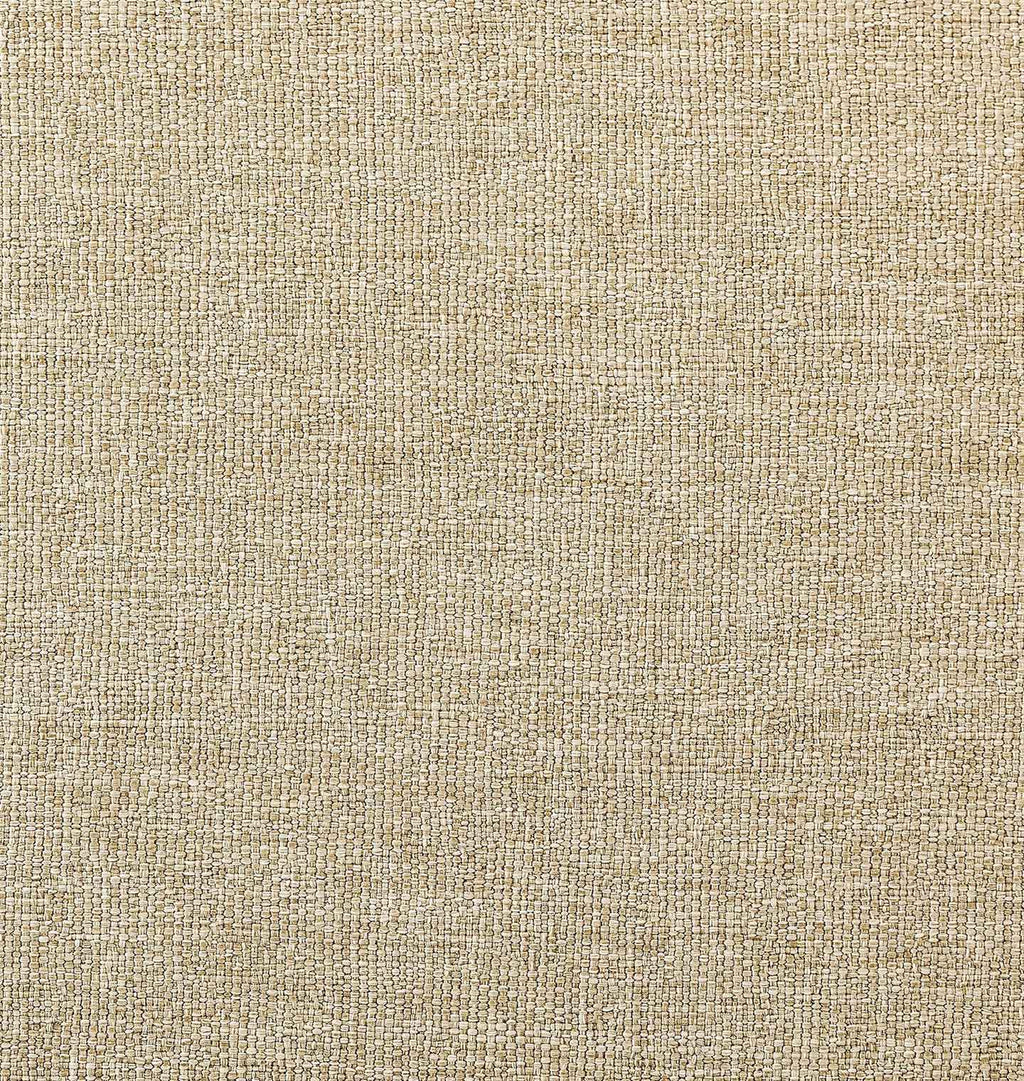 A close-up of a woven fabric texture in a warm beige color, showing the detailed linen-like weave pattern.